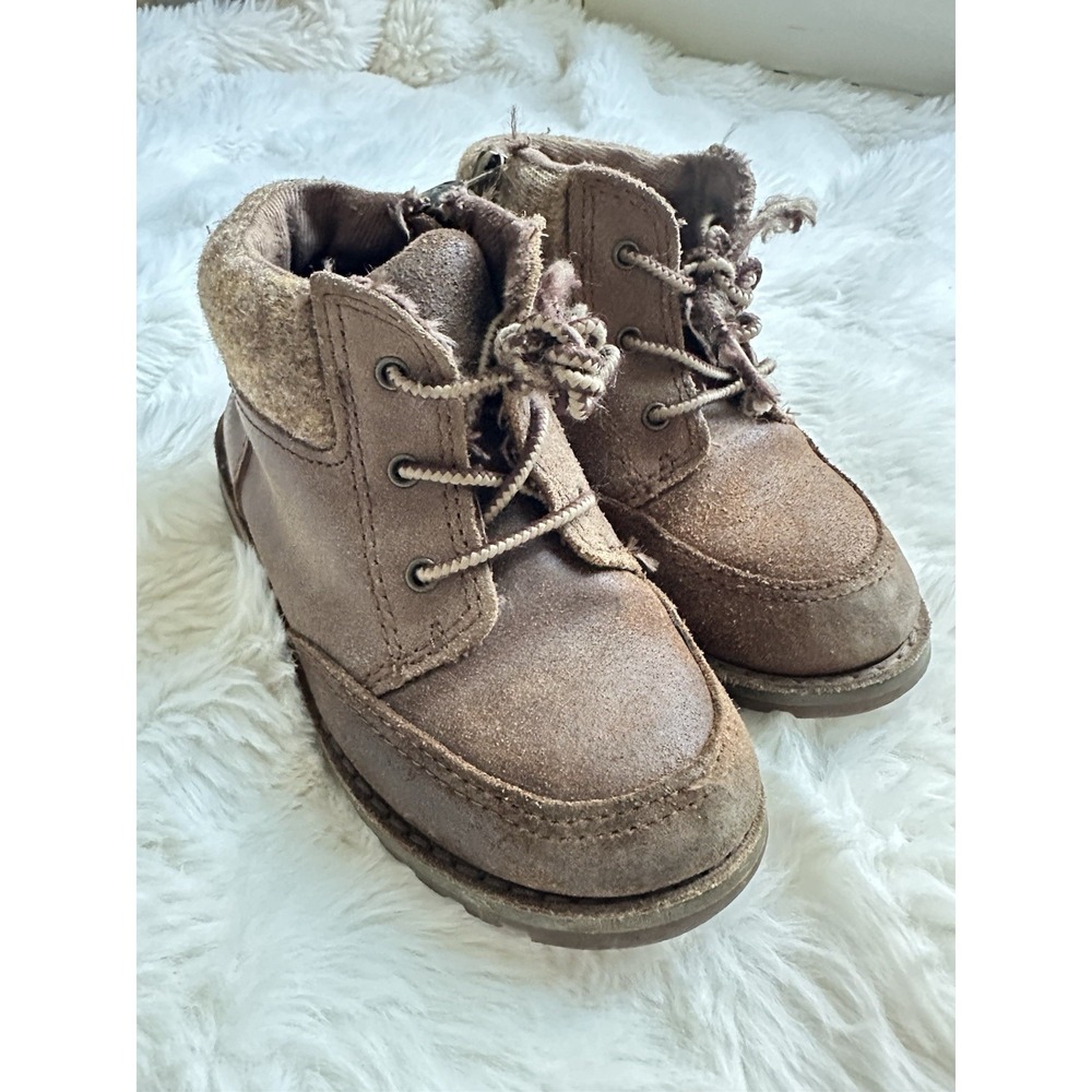 UGG Orin Chocolate Brown Wool Boots Size 10C Kids Boys Shoes